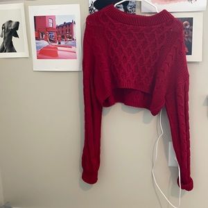 Cropped knit sweater! In perfect condition